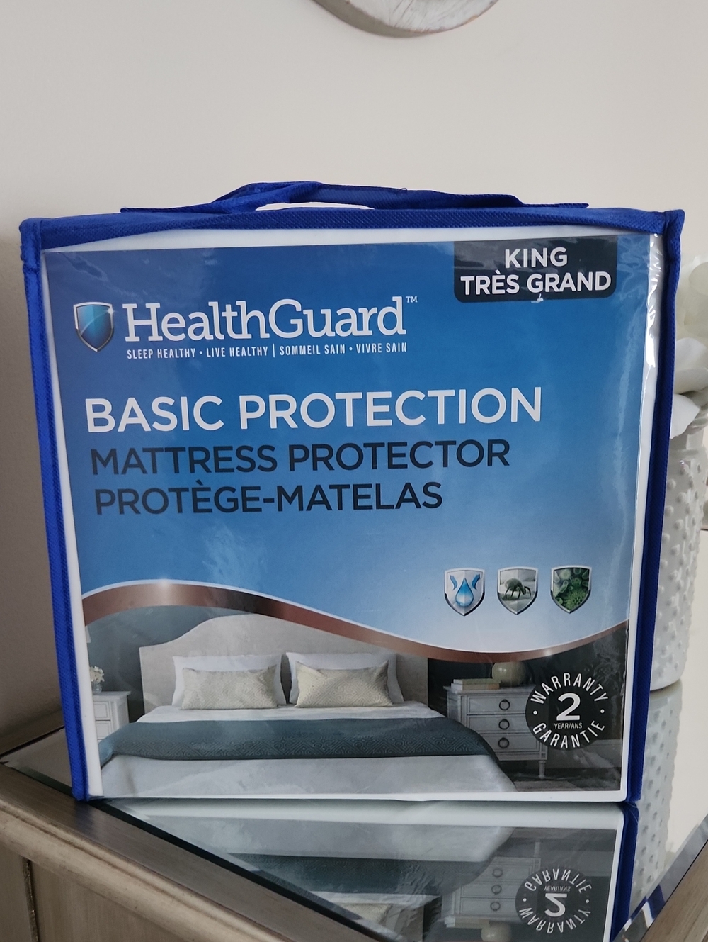 Basic Protection King Mattress Protector - White